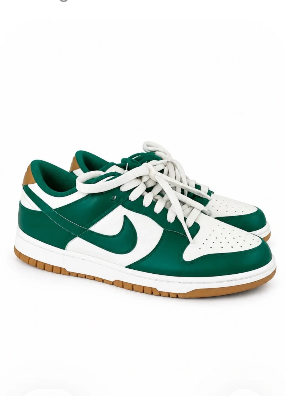 Nike Dunk Low Malachite Metallic Gold Gum Sole Sneakers Women’s 8 FB7173-131 EUC